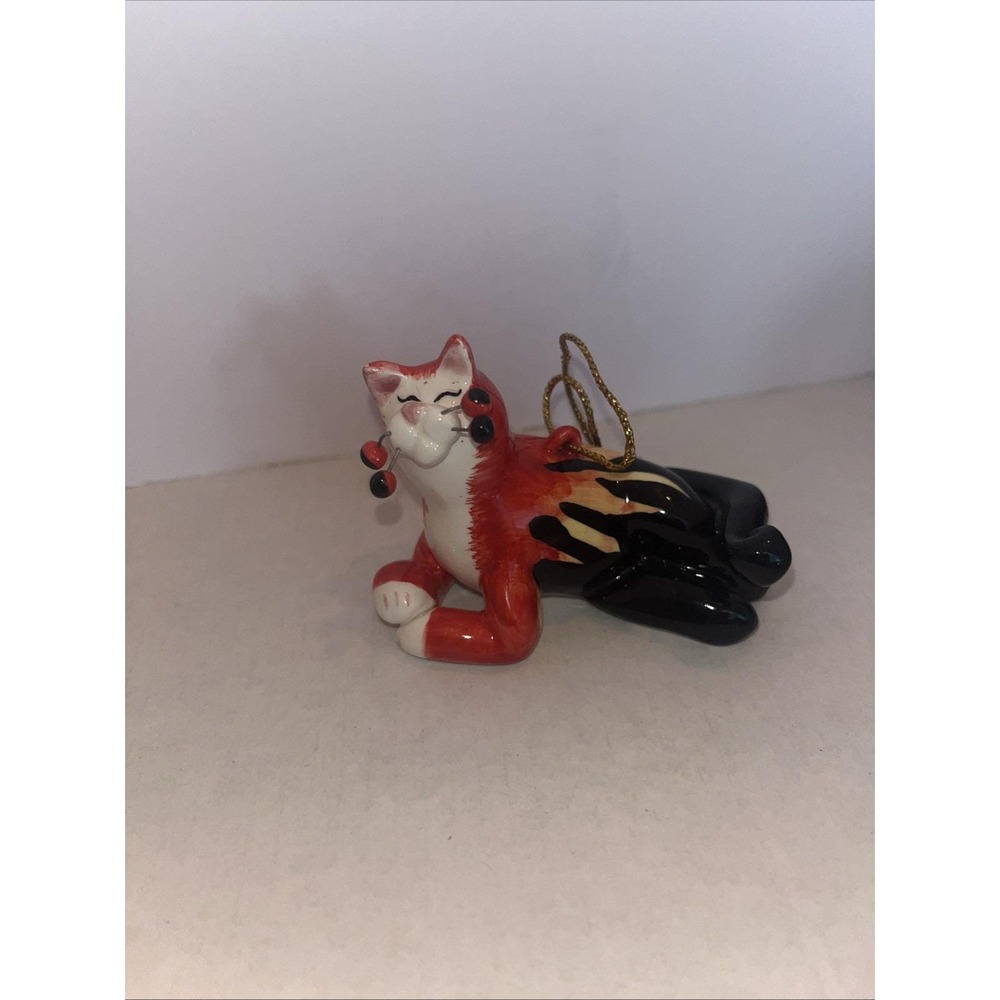 Amy Lacombe Ornament Hot Rod Flames 2002 Red Yellow Black Anna Creations - Picture 1 of 5